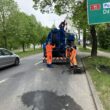 Udrażnianie kan. deszczowej na ul. 6 Dyw. Piechoty w Kołobrzegu