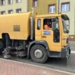 Zamiatanie ulic na terenie Kołobrzegu